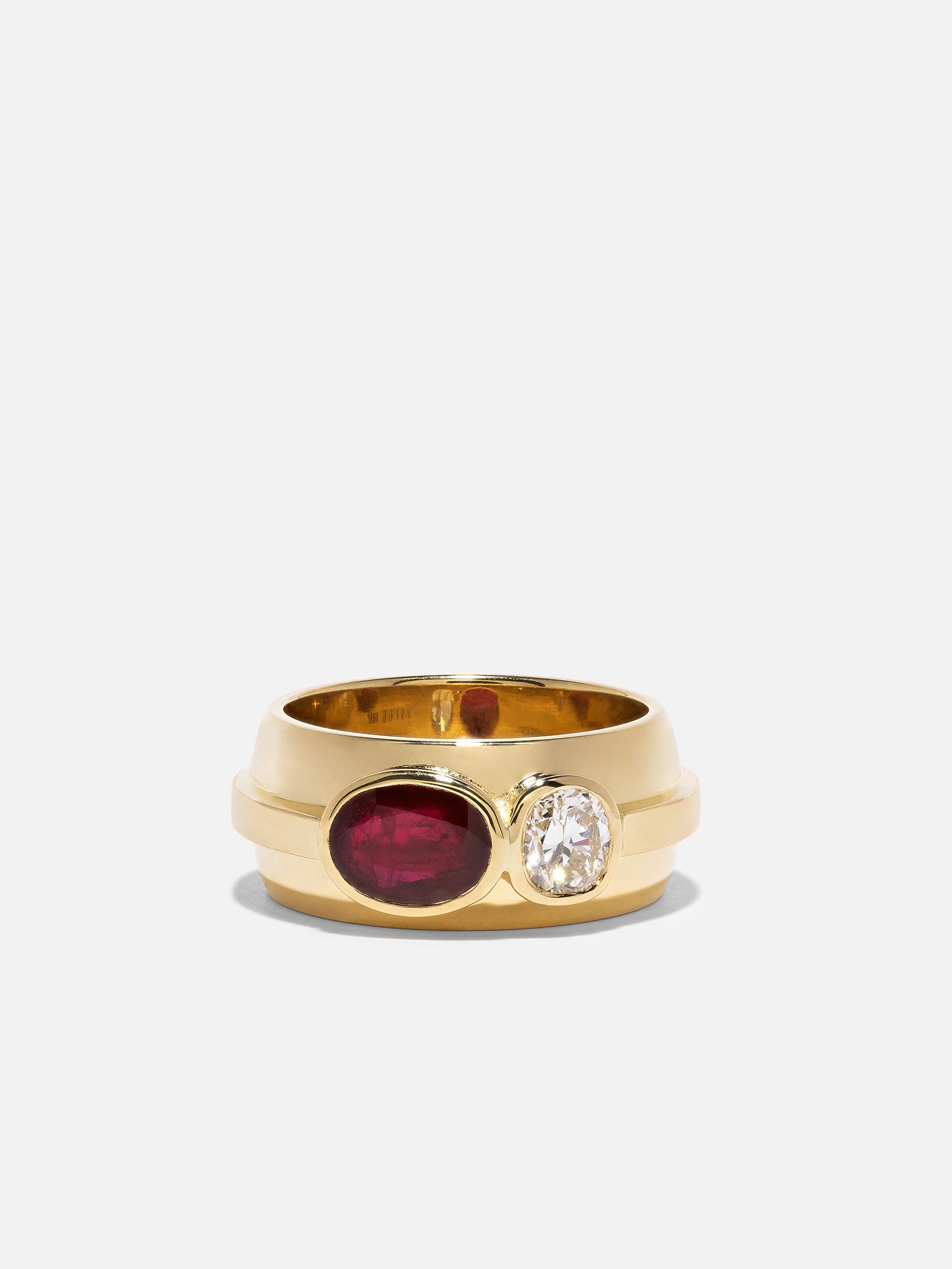 Jewel up  りりー。 Ruby & Diamond Duet Ring – AZLEE Jewelry