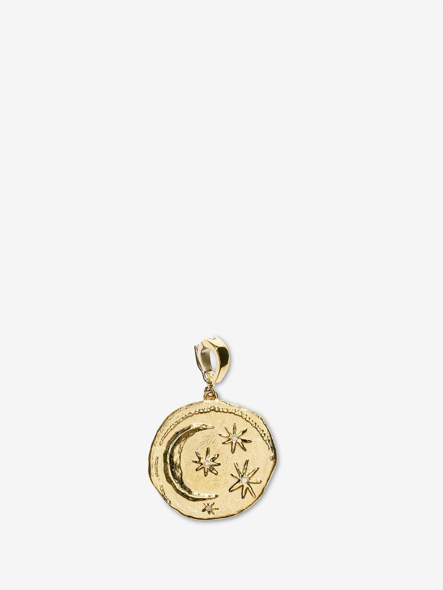 Cosmic Small Diamond Coin Charm – AZLEE Jewelry