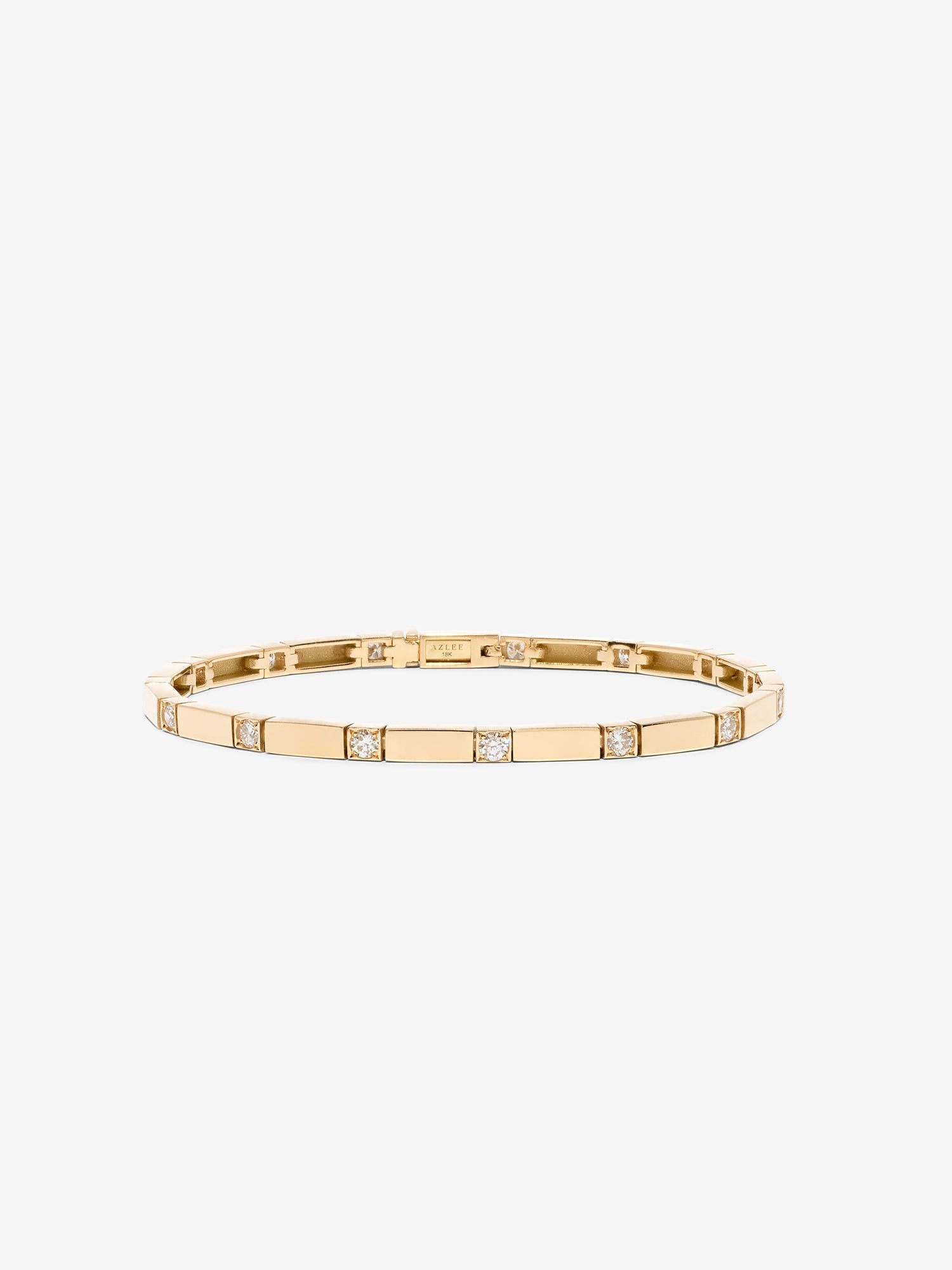 K8 333 gold ブレスレット Gold Bar and Diamond Tennis Bracelet – AZLEE Jewelry