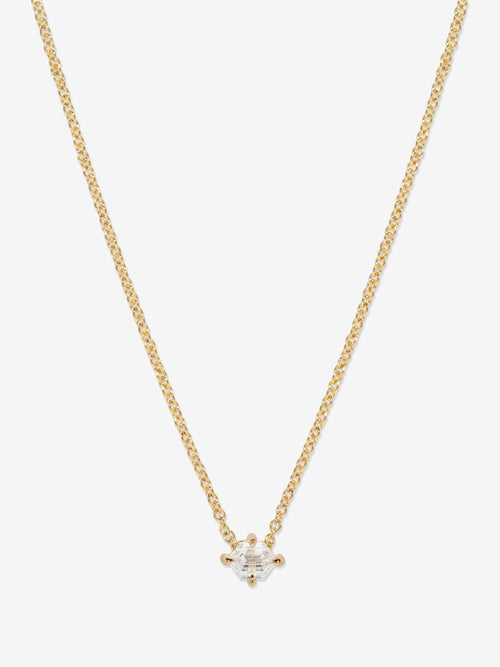 Allure Elongated Hexagon Diamond Necklace