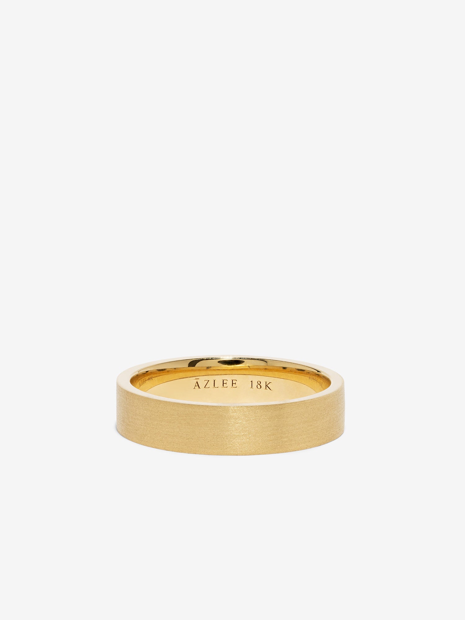 Satin Finish Flat Wedding Band – AZLEE Jewelry