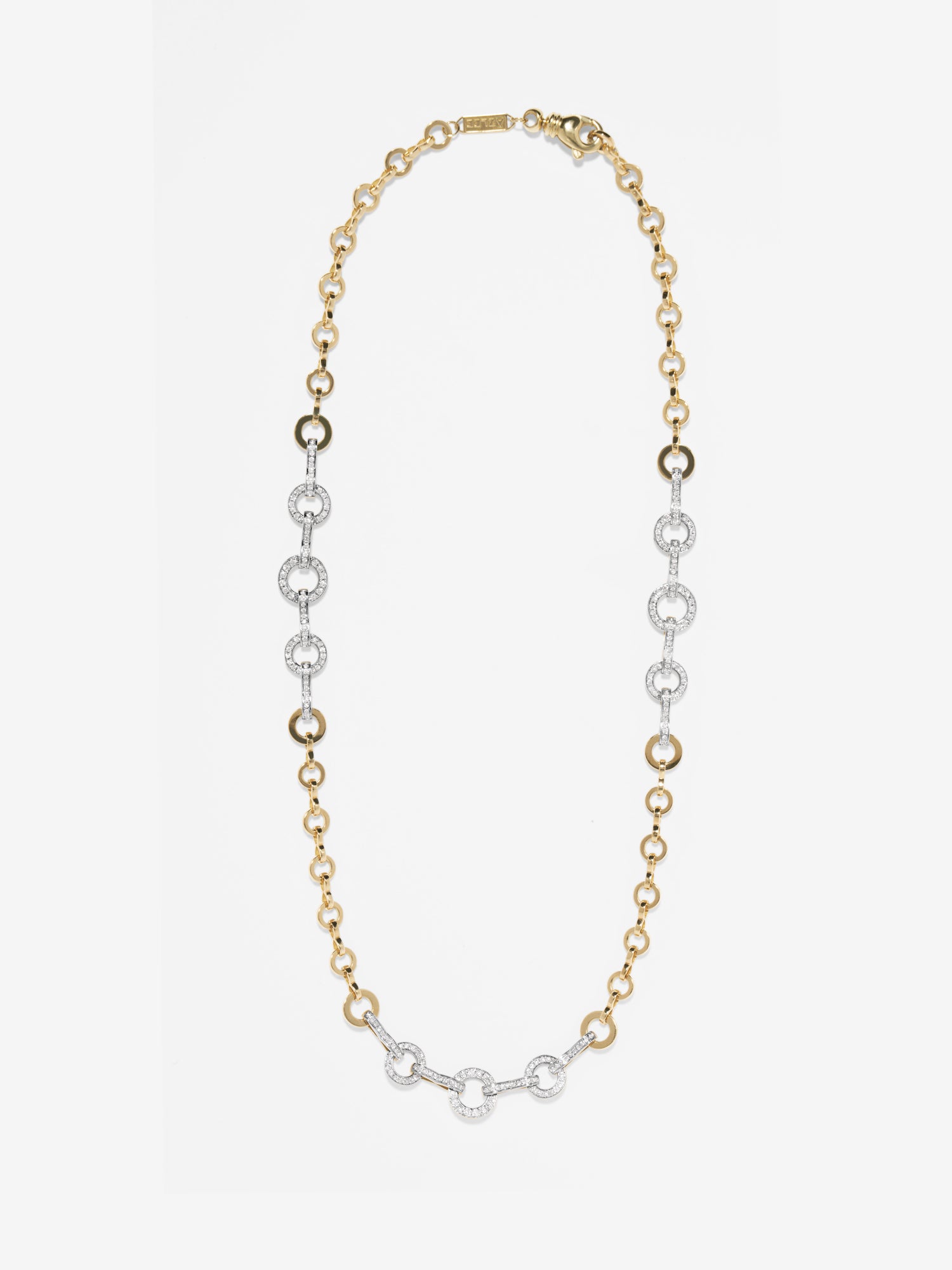 Cadence Circle Pave Chain Necklace