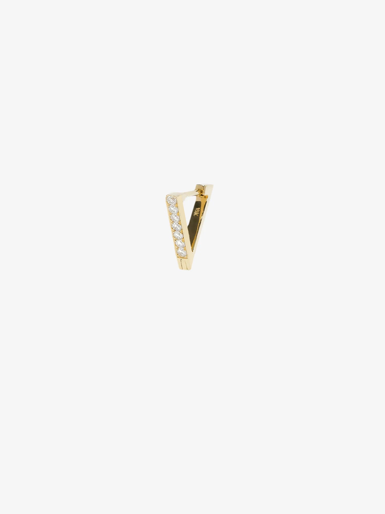 V Pave Diamond Huggies