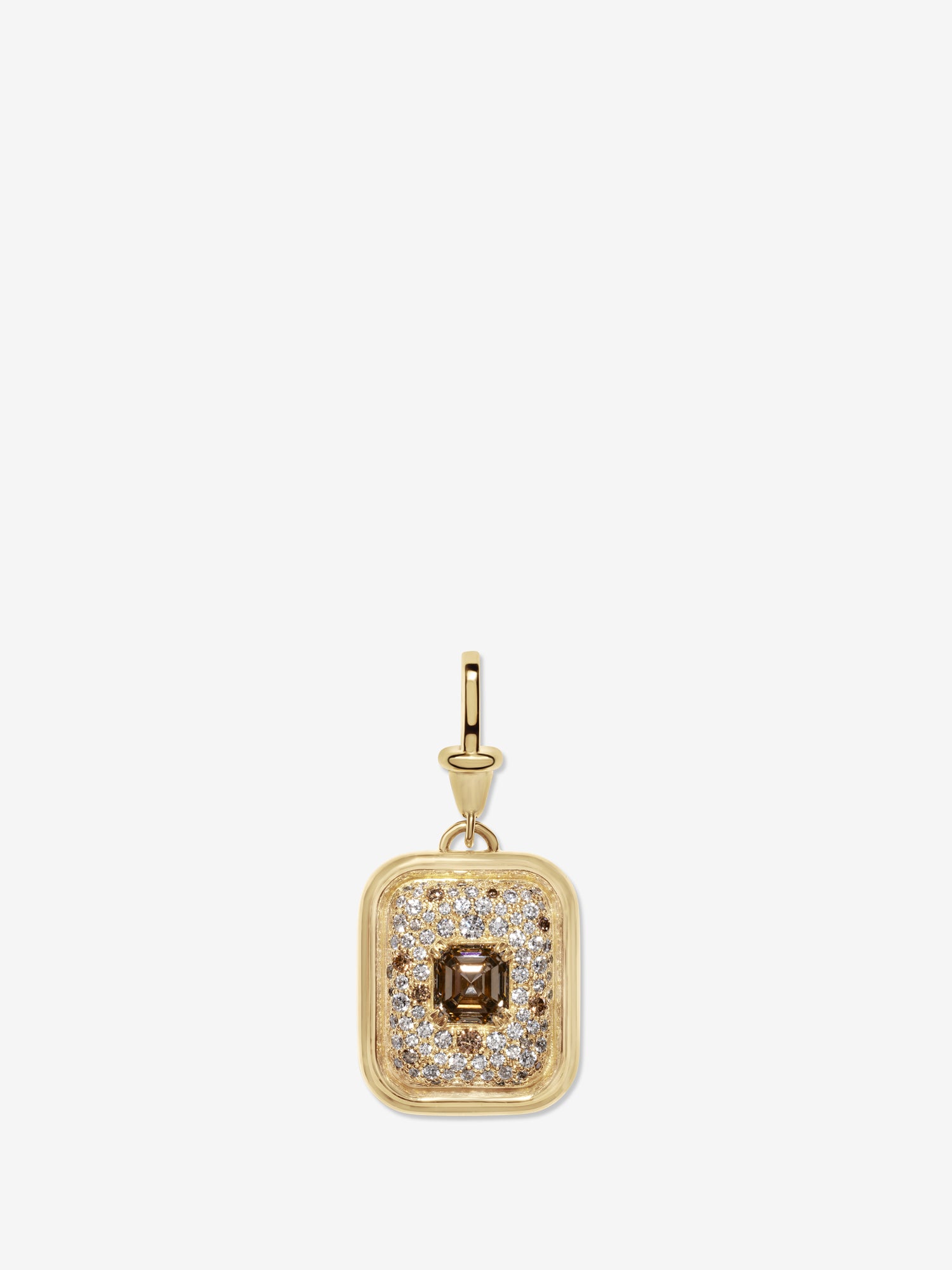 Contour Asscher Champagne Diamond Charm