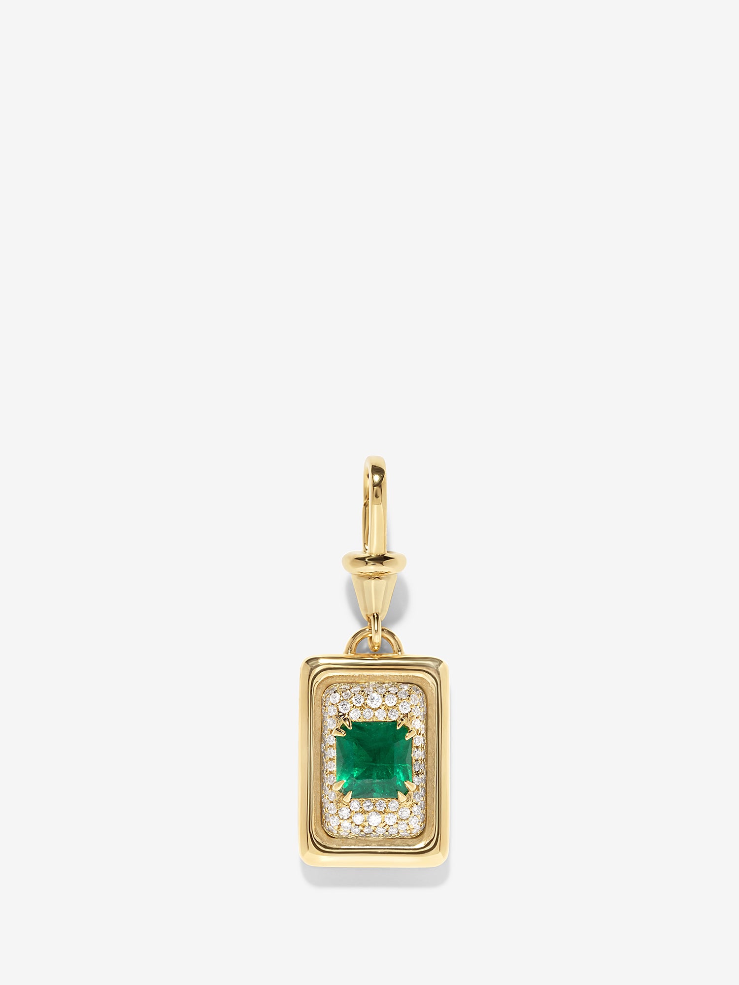 ĀZLEE x Gemfields Contour Emerald Pave Diamond Charm