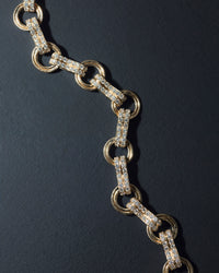 Robust Motif Necklace with Full Diamonds, Every other Link view 2