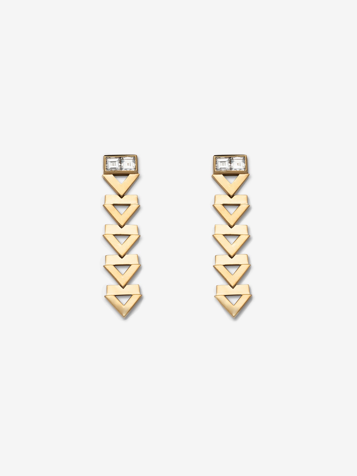 Deco Chevron Diamond Earrings