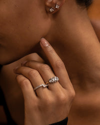 Pave Baguette Diamond Band view 2