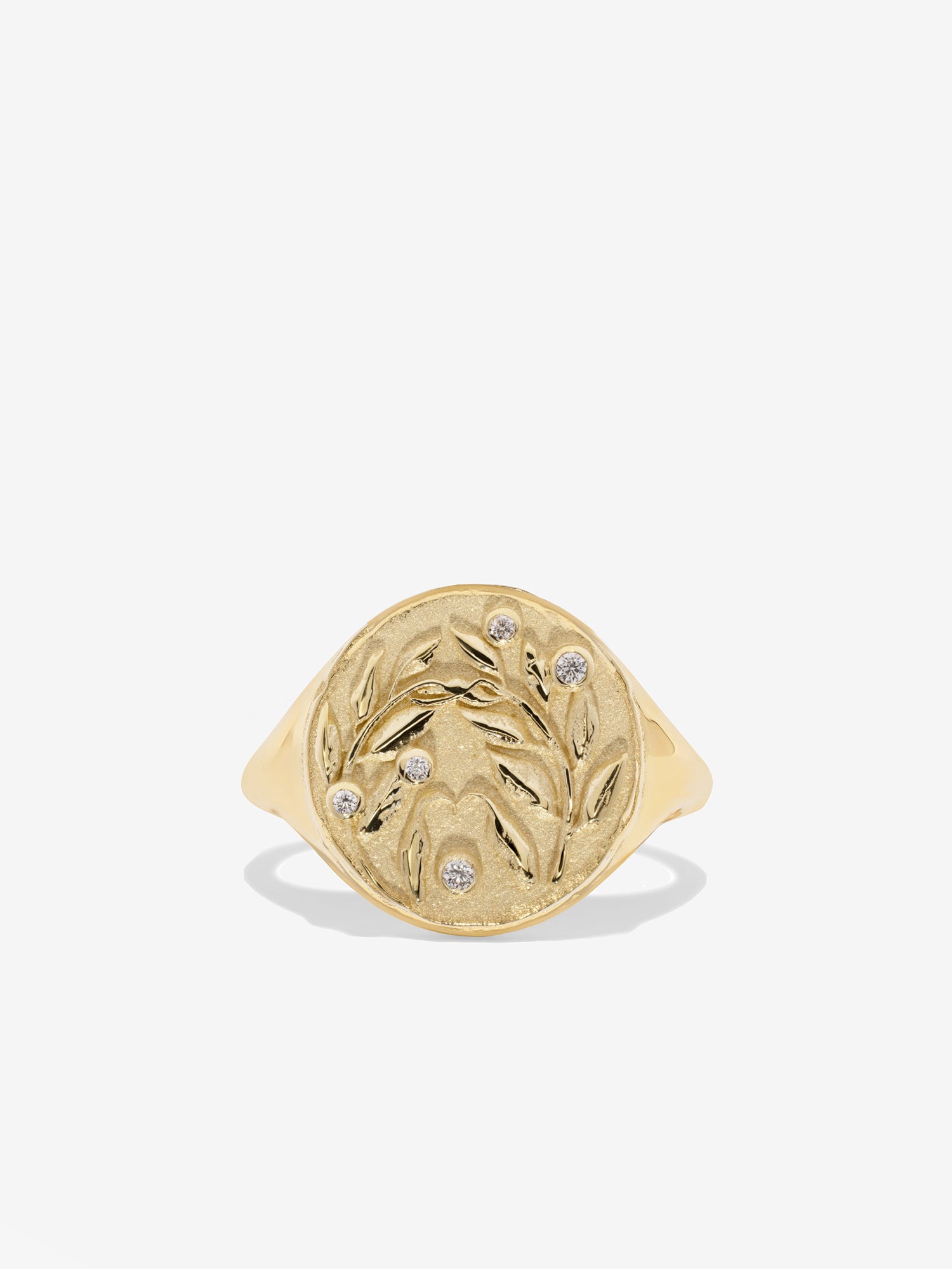 Olive Branch Signet Ring – AZLEE Jewelry