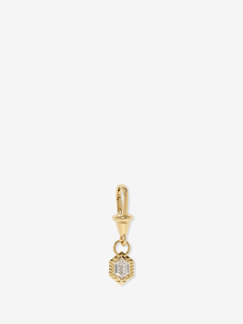 Escalier .35ct Elongated Hexagon Diamond Charm