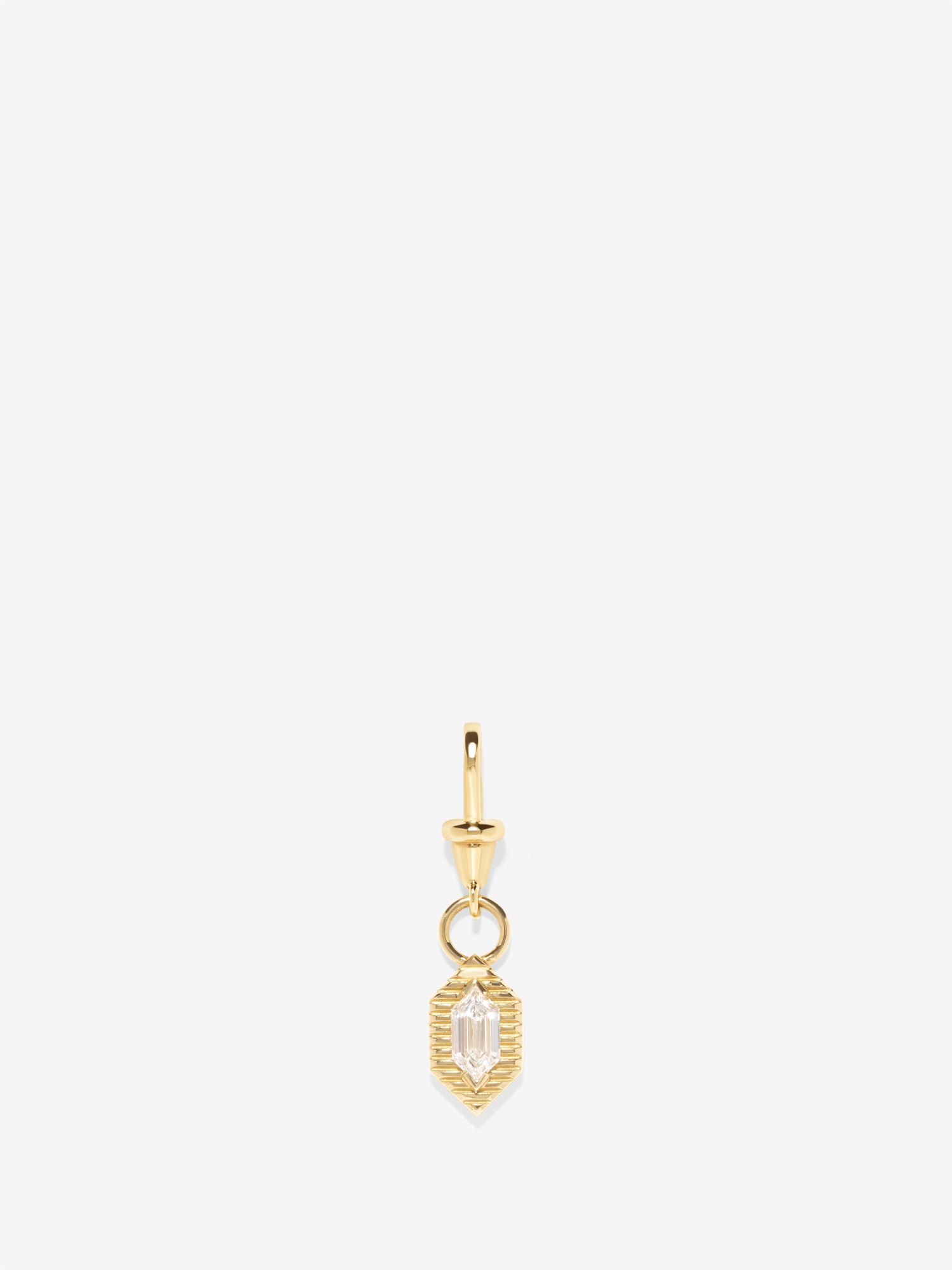 Escalier .50ct Elongated Hexagon charm