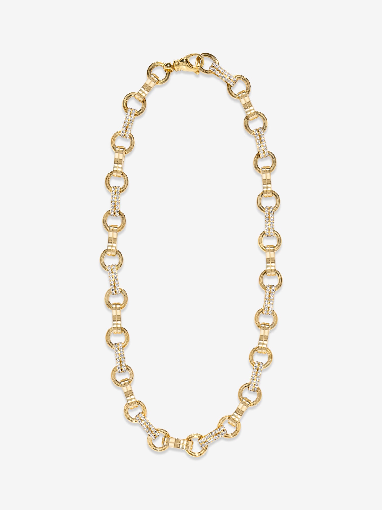 Robust Motif Necklace with Full Diamonds, Every other Link