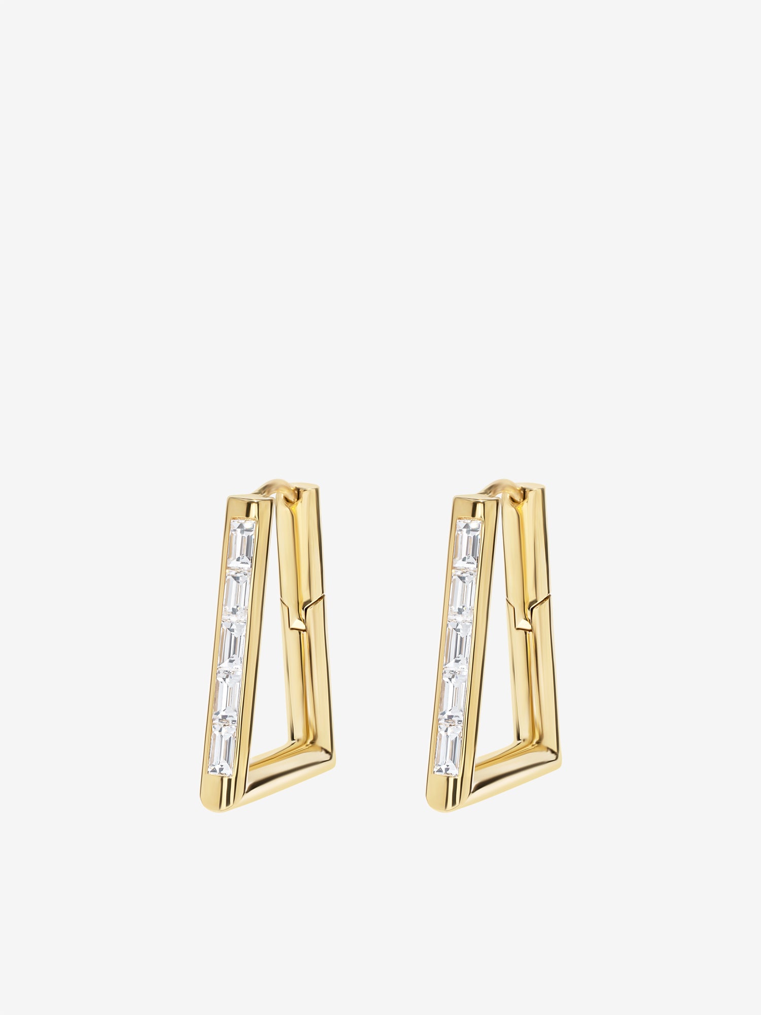 Forma Baguette Diamond Hoops