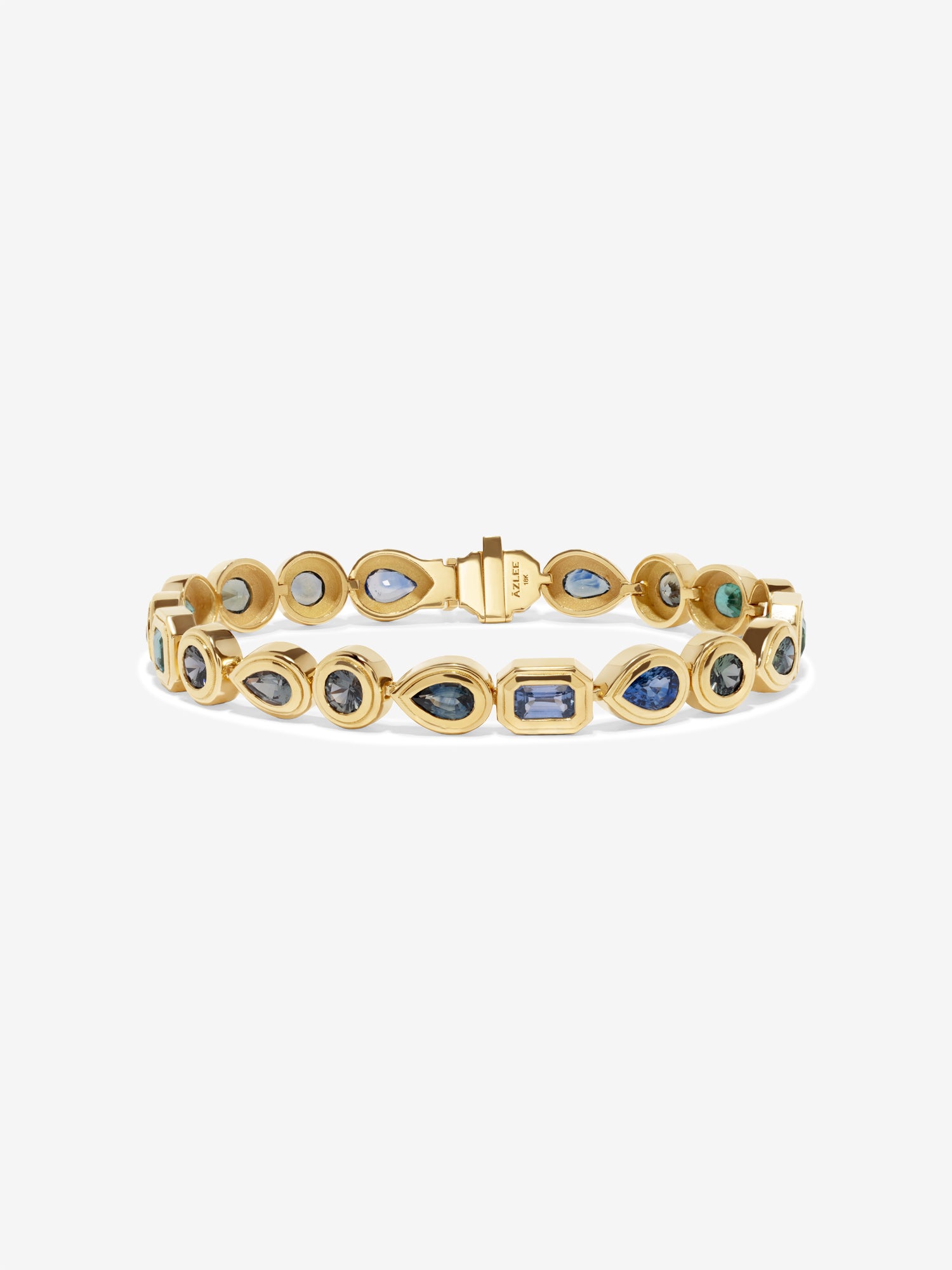 Gradient Emerald & Sapphire Staircase Bracelet