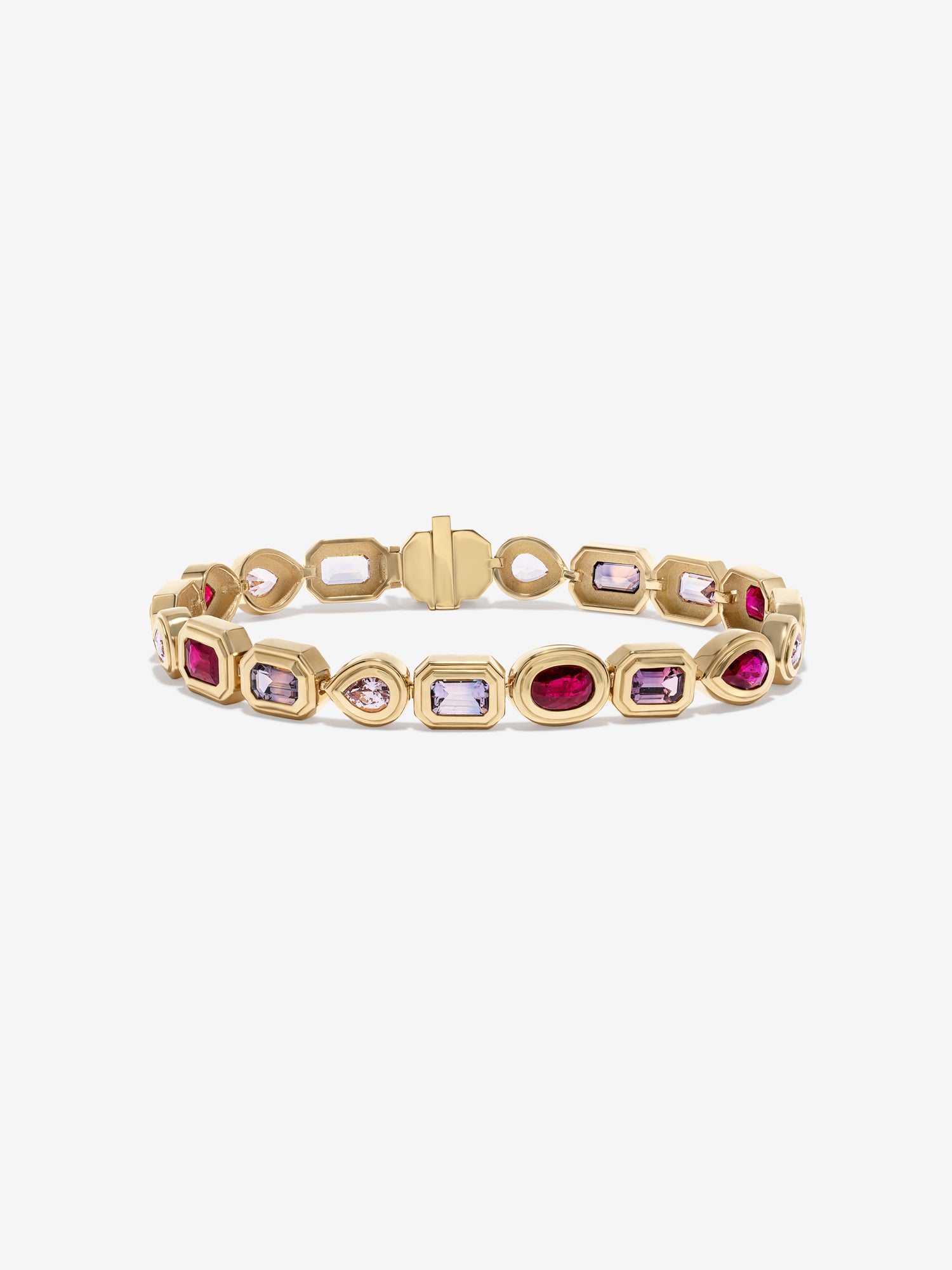 Gradient Ruby & White Sapphire Bracelet