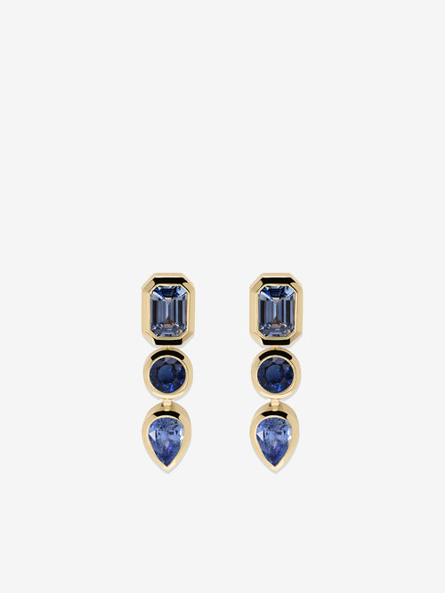 Gradient Sapphire Earrings