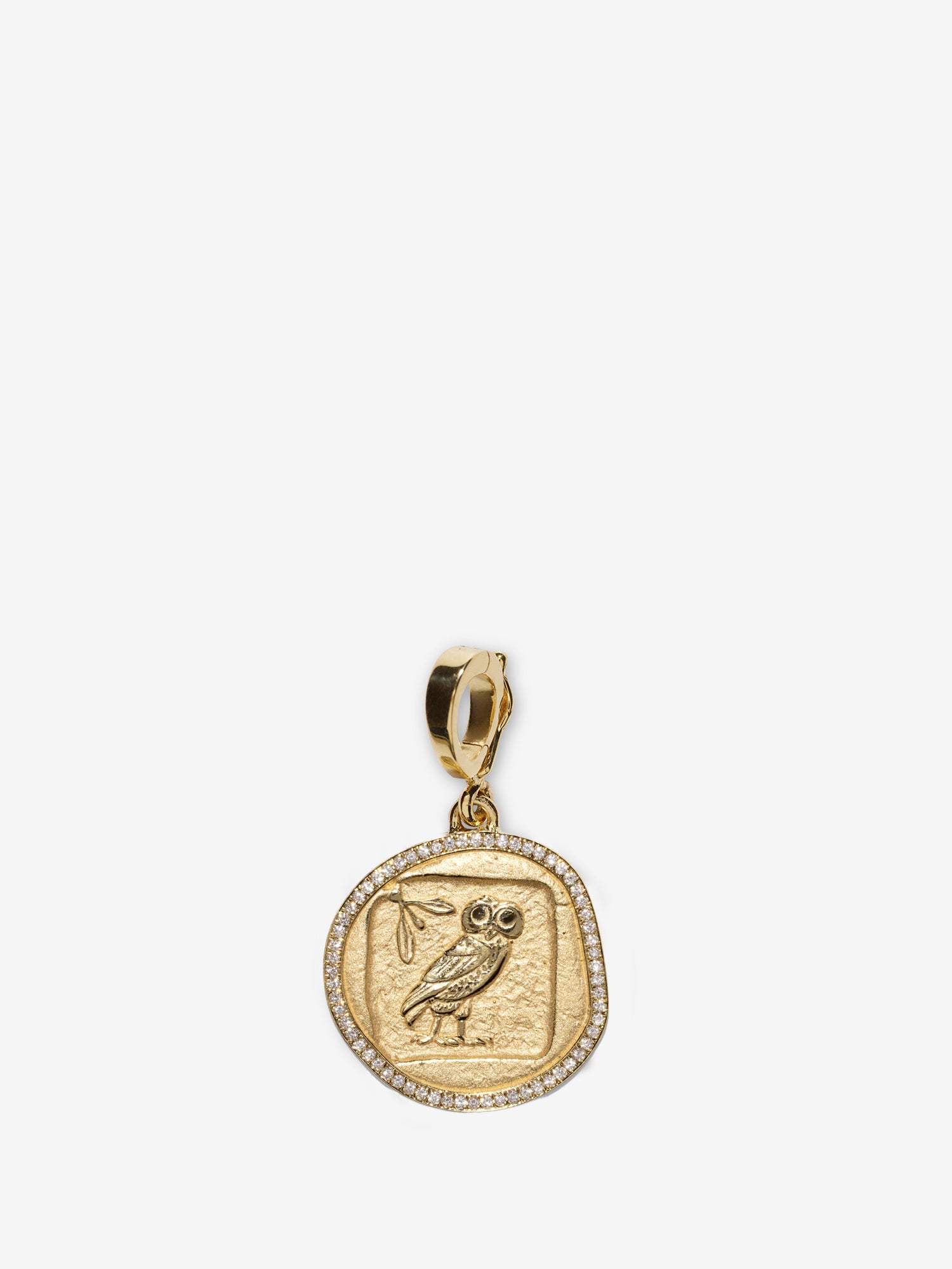 Owl Wisdom Small Pave Coin