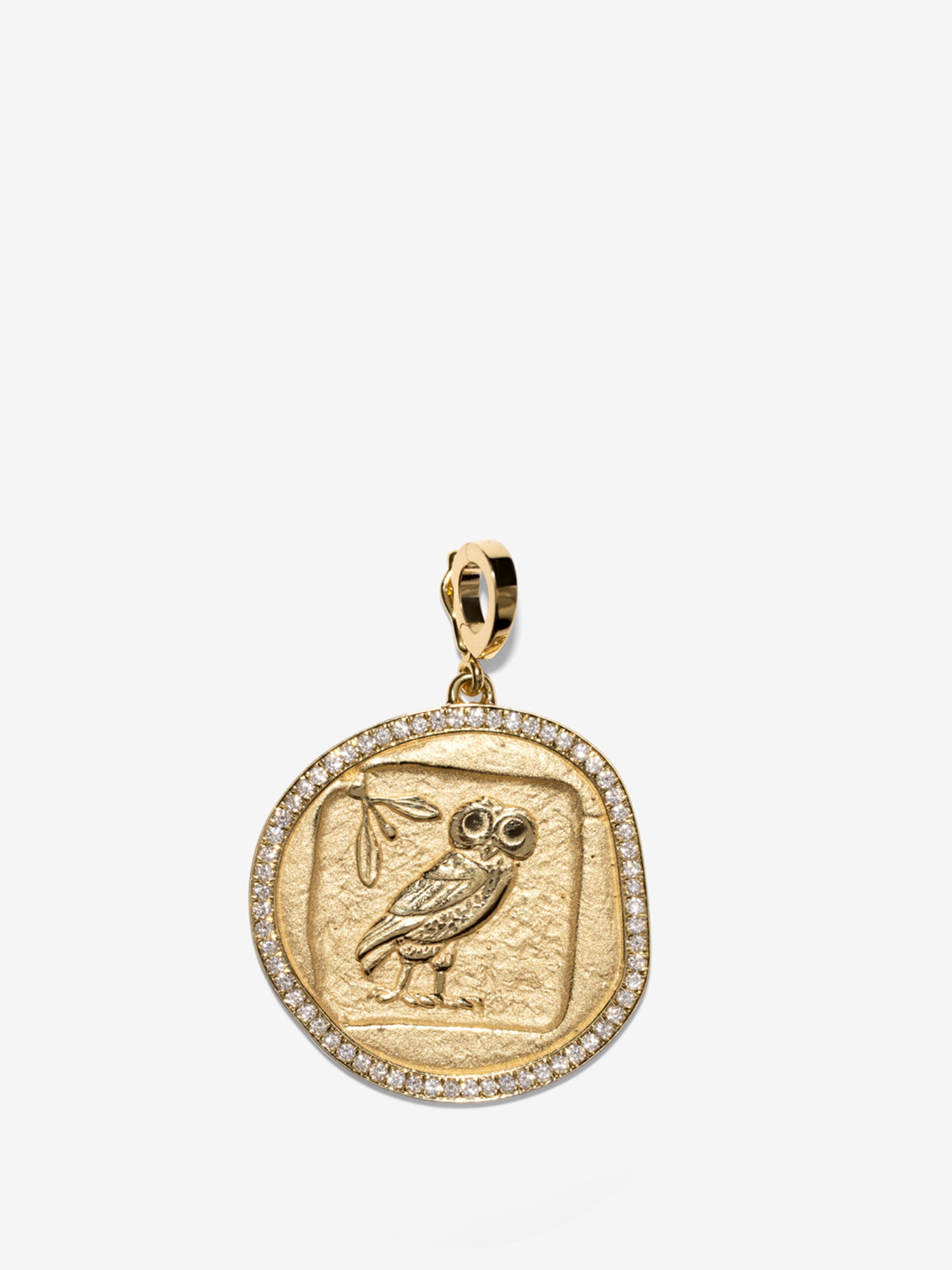 Owl Wisdom Large Pave Coin