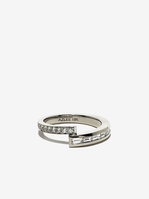 Pave Baguette Diamond Band