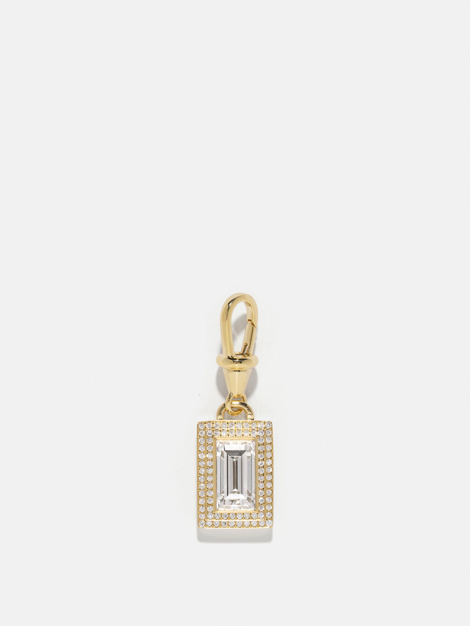 Staircase Silhouette Baguette Diamond Charm | One of a Kind