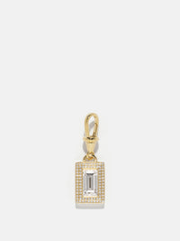 Staircase Silhouette Baguette Diamond Charm | One of a Kind