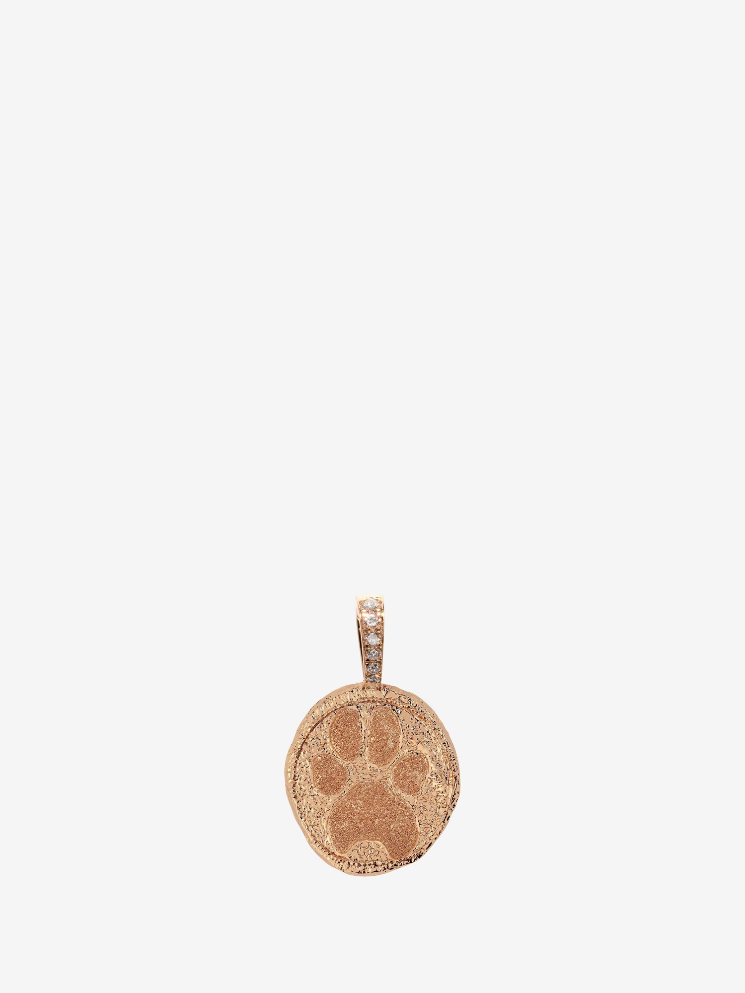 Paw Print Coin in Rose Gold