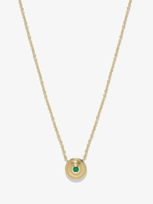 Petite Emerald Circular Staircase Necklace