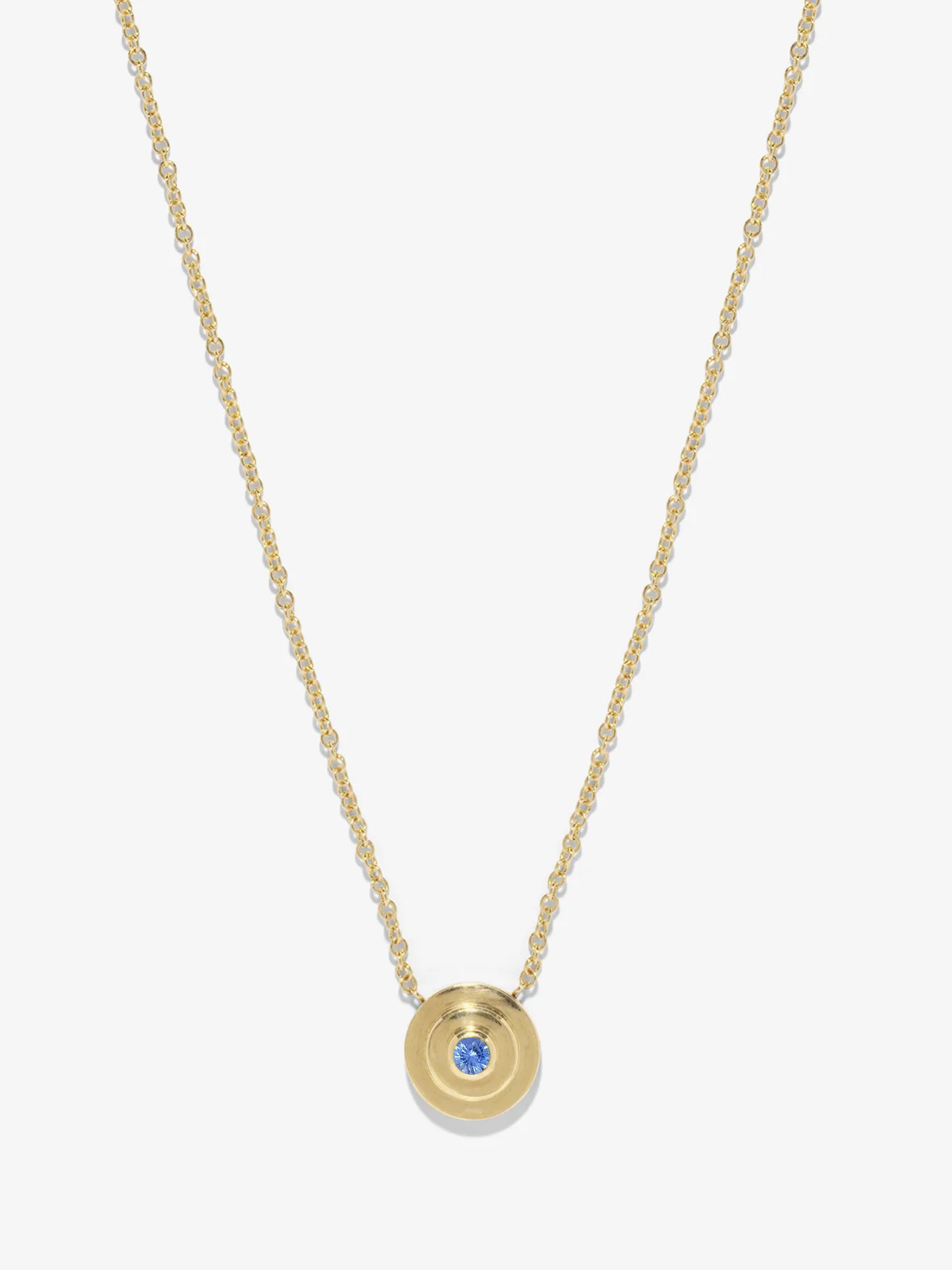 Petite Sapphire Circular Staircase Necklace