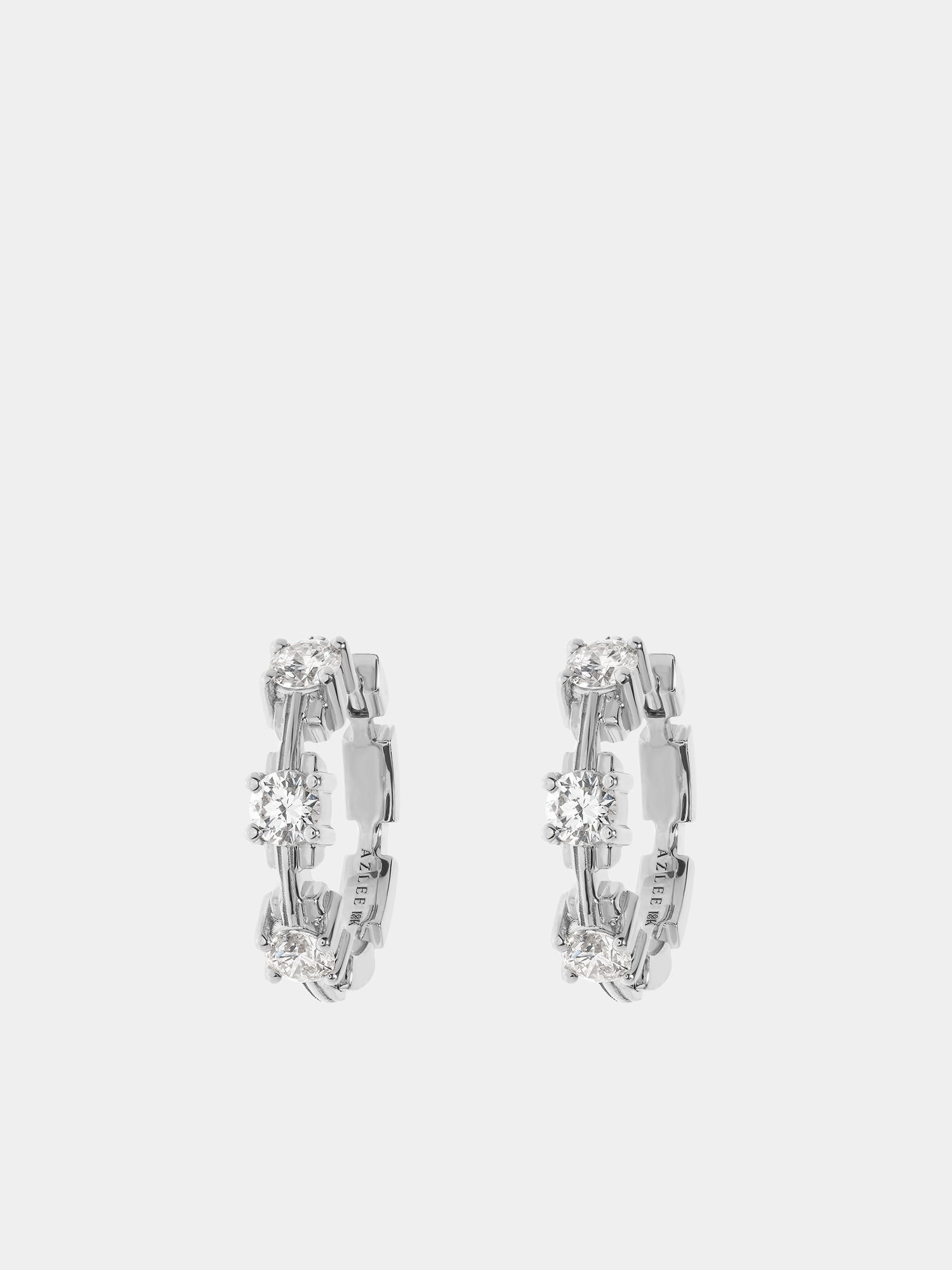 Pirouette Large Diamond Hoops
