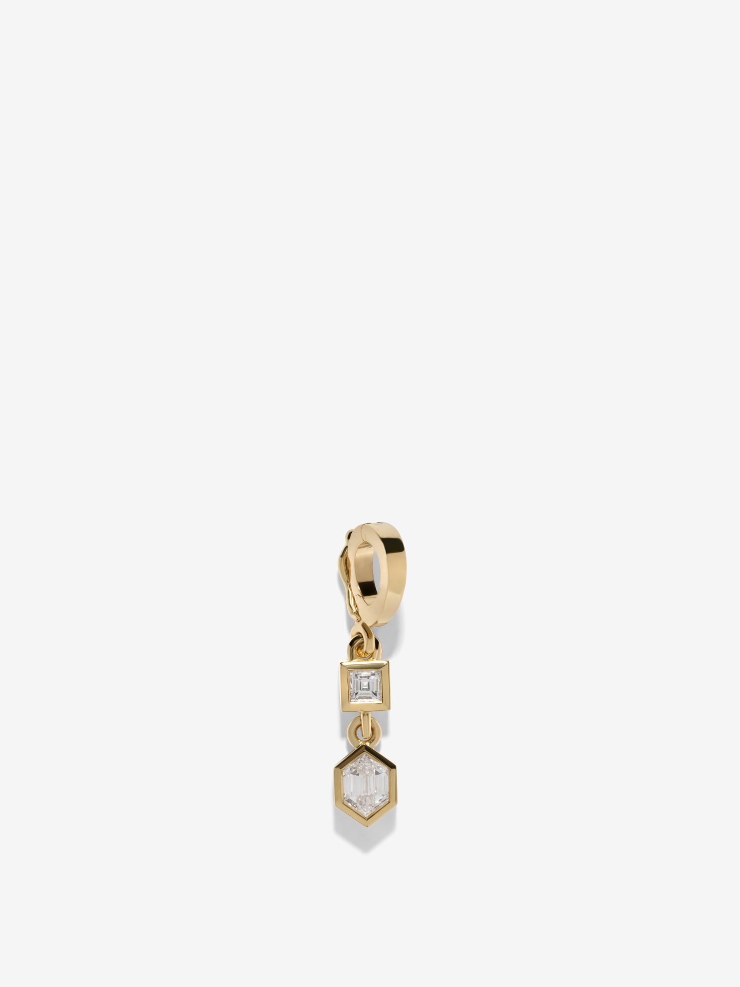 Prism Elongated Hexagon Diamond Charm