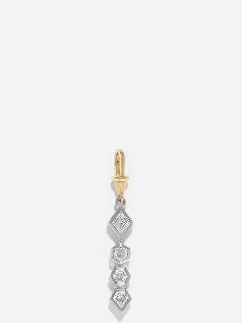 Mixed Rare-Cut Diamond Lariat Charm