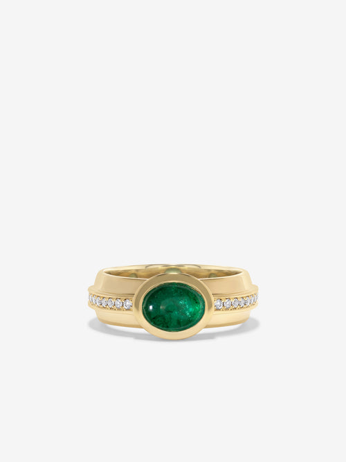 Regina Emerald Cabochon Ring