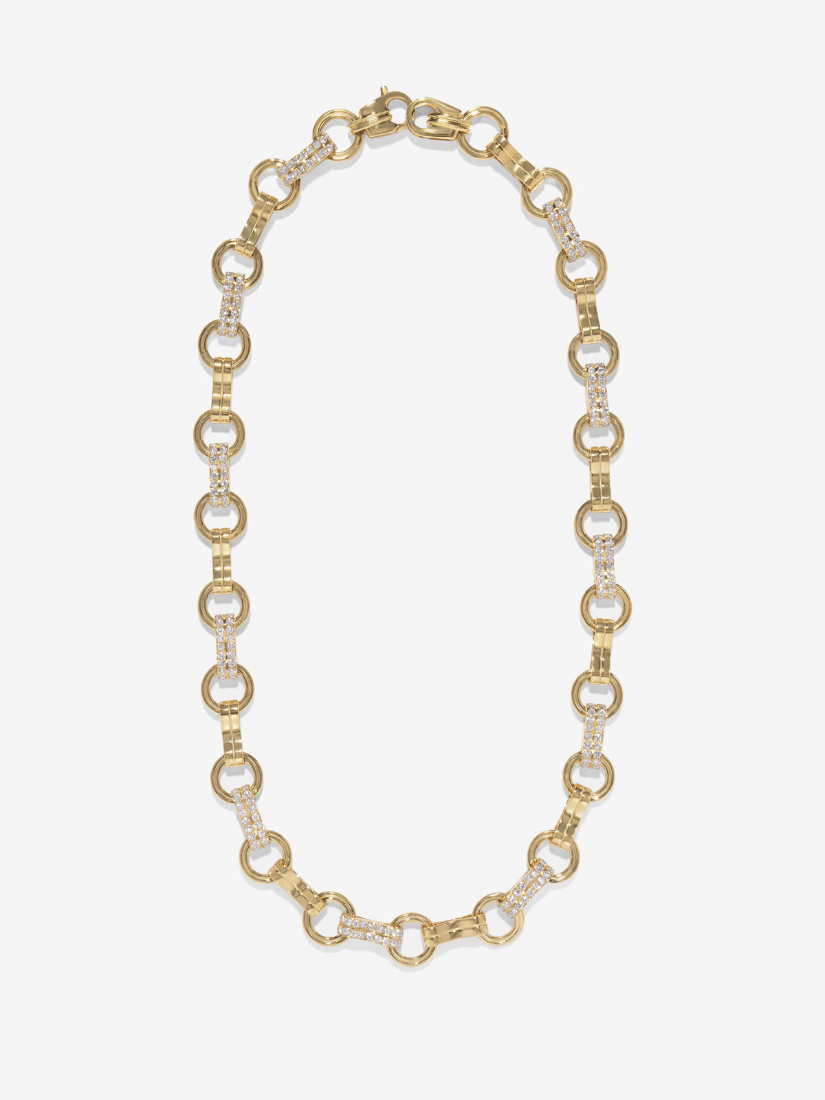 Robust Motif Necklace with Diamonds Every Other Link, One Sided
