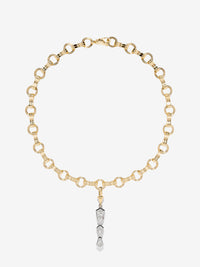 The Robust Motif Chain & Kite Lariat Diamond Charm Necklace | One of a Kind