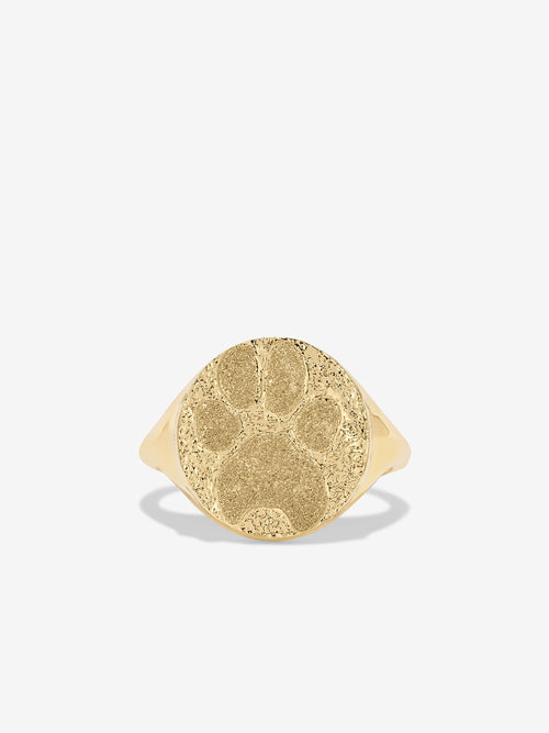 Paw Print Signet Ring