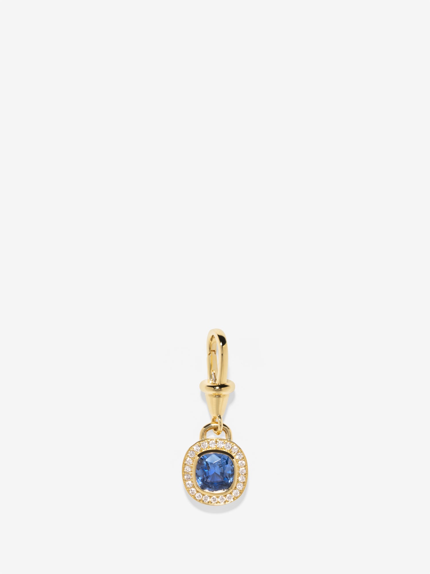 Silhouette Cushion Sapphire Charm