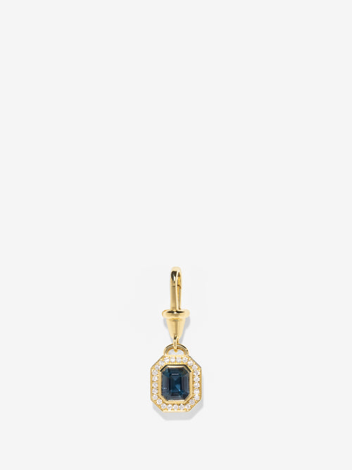 シルエット 1.22ct アッシャーカットサファイアチャーム | 世界に一つだけ