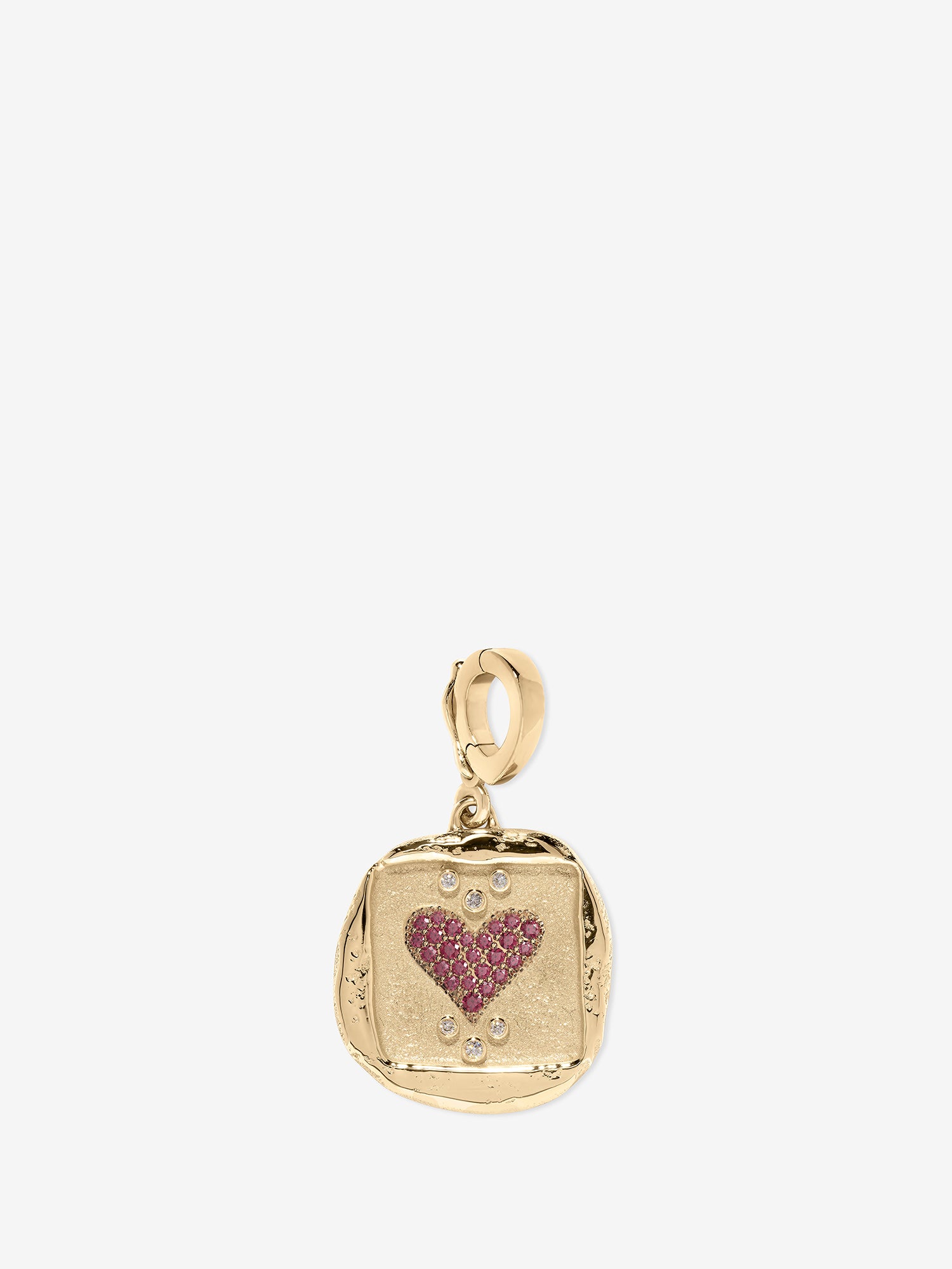 Amour Pavé Ruby Heart Small Coin