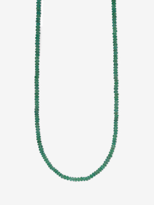 Small Dark Green Emerald Bead Necklace
