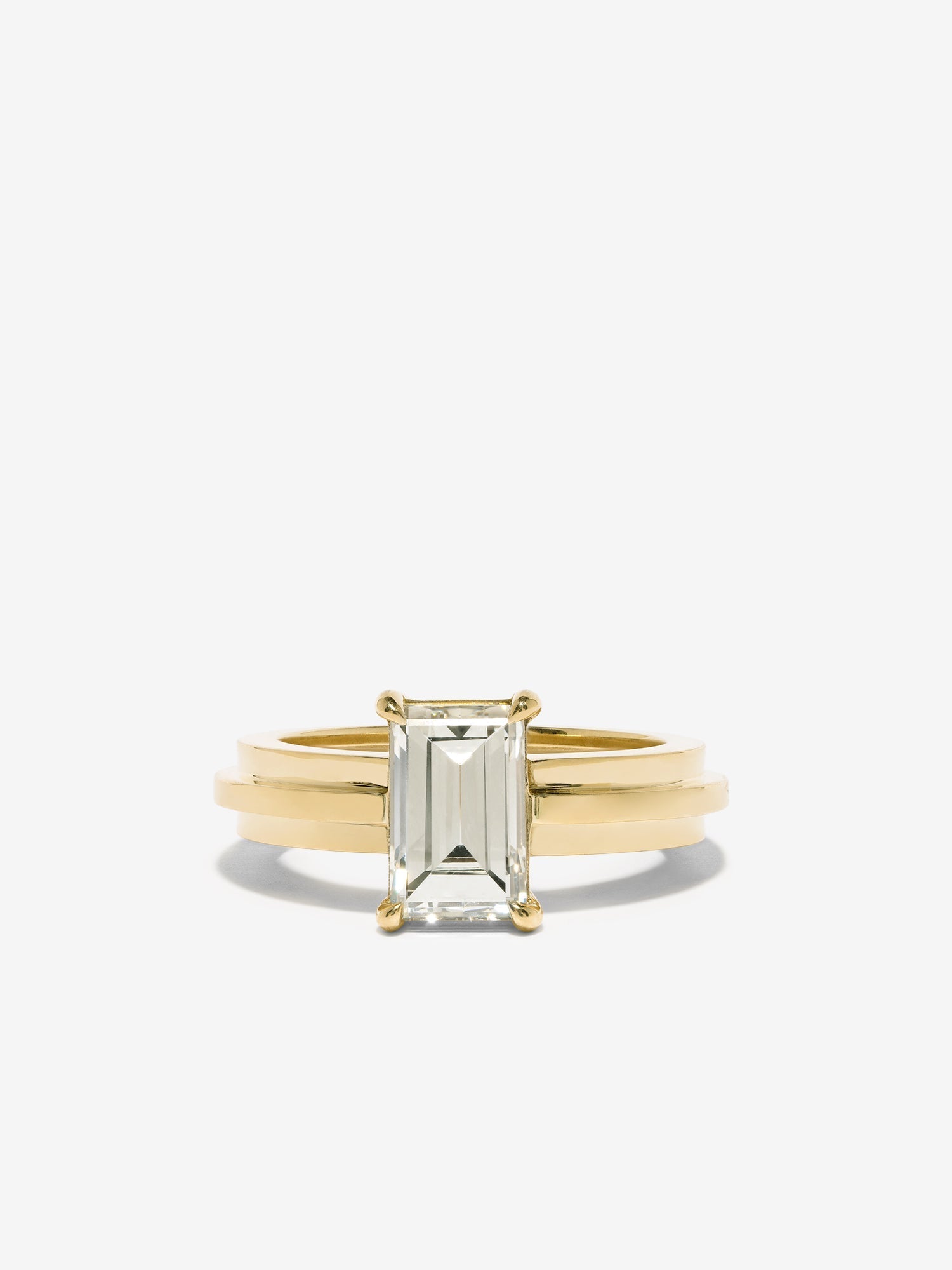 Staircase 3-Tier Baguette Diamond Ring