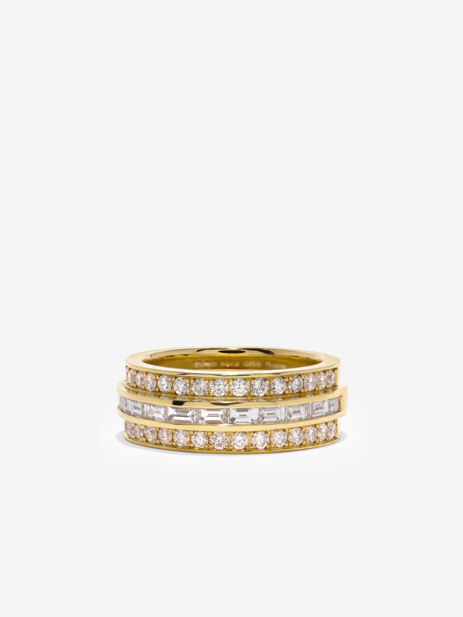 Staircase Pave & Baguette Ring