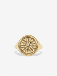 Sunburst Signet Ring