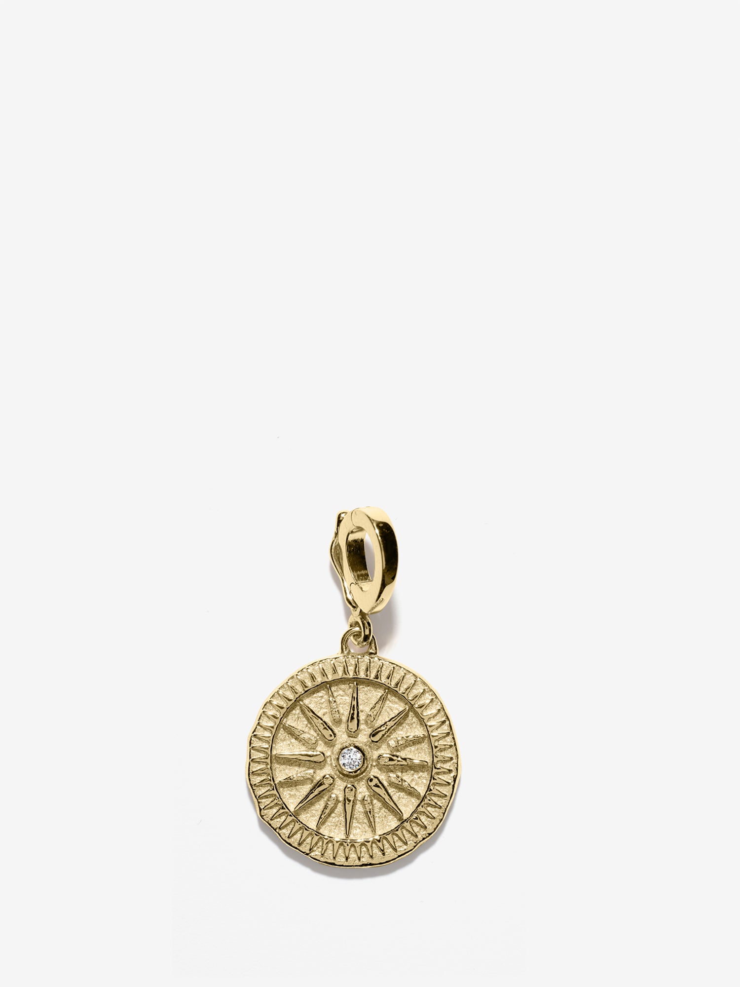 Sunburst Small Diamond Coin Charm