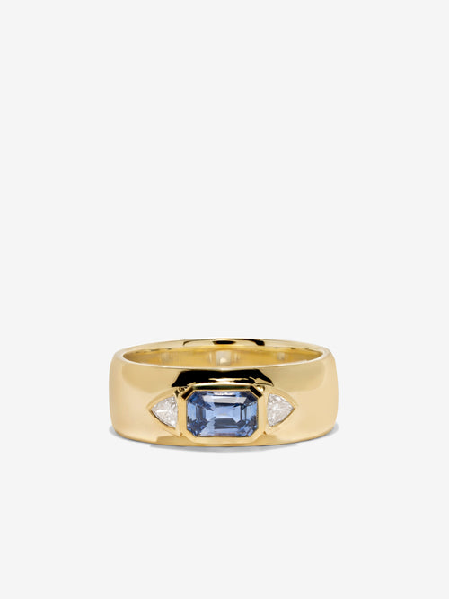 Trio .70ct Sapphire Ring