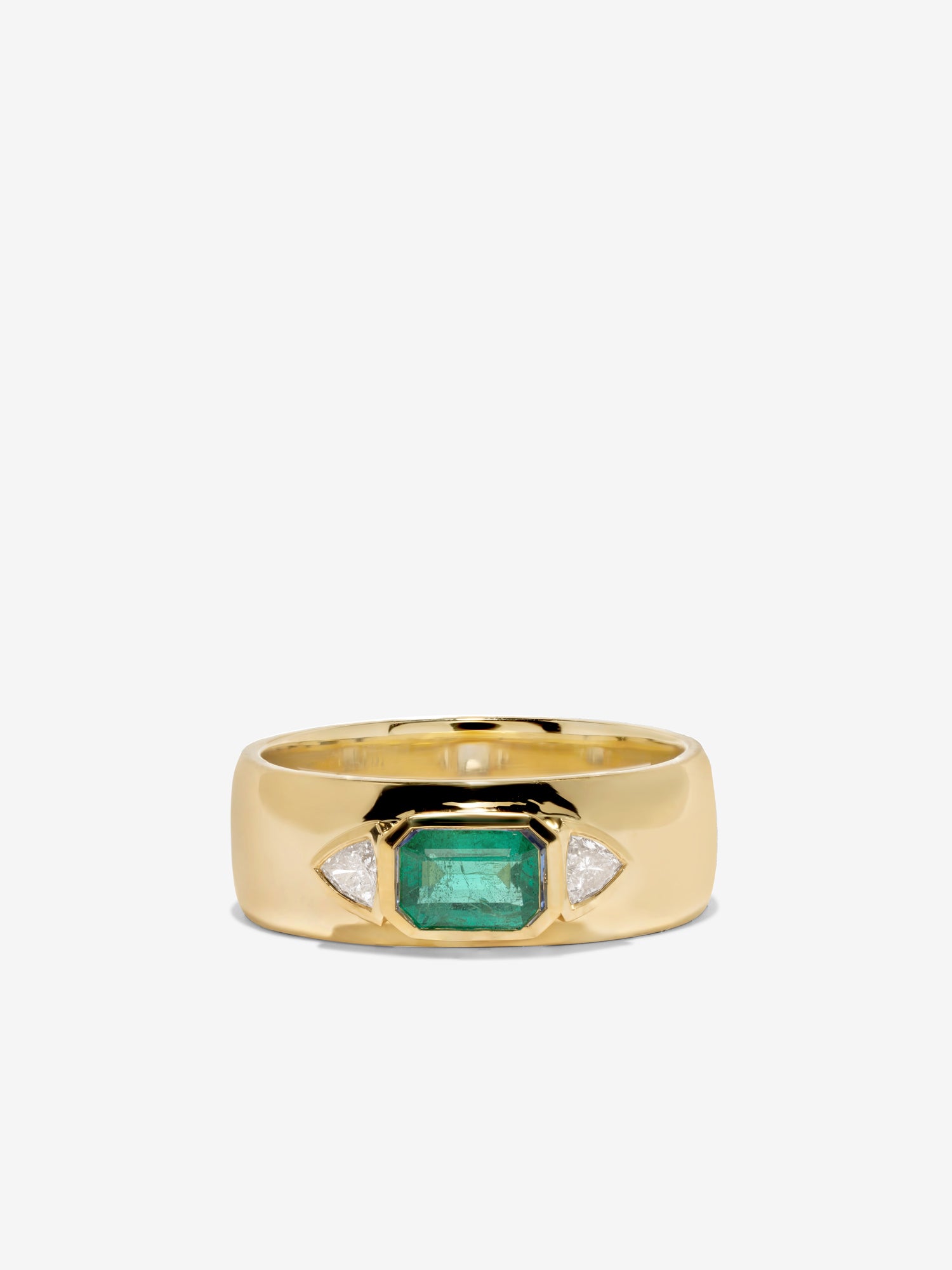 Trio .70ct Emerald Ring