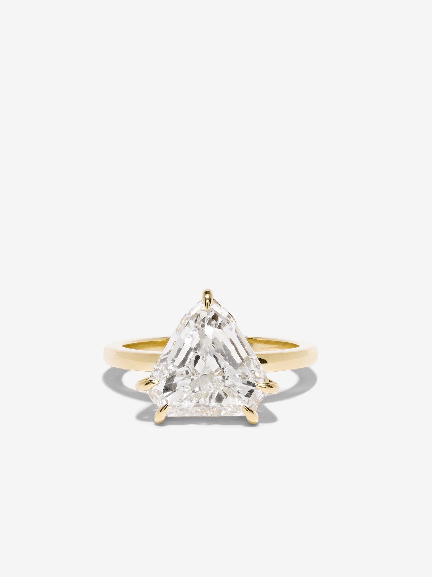 Shield Diamond Ring in Prongs