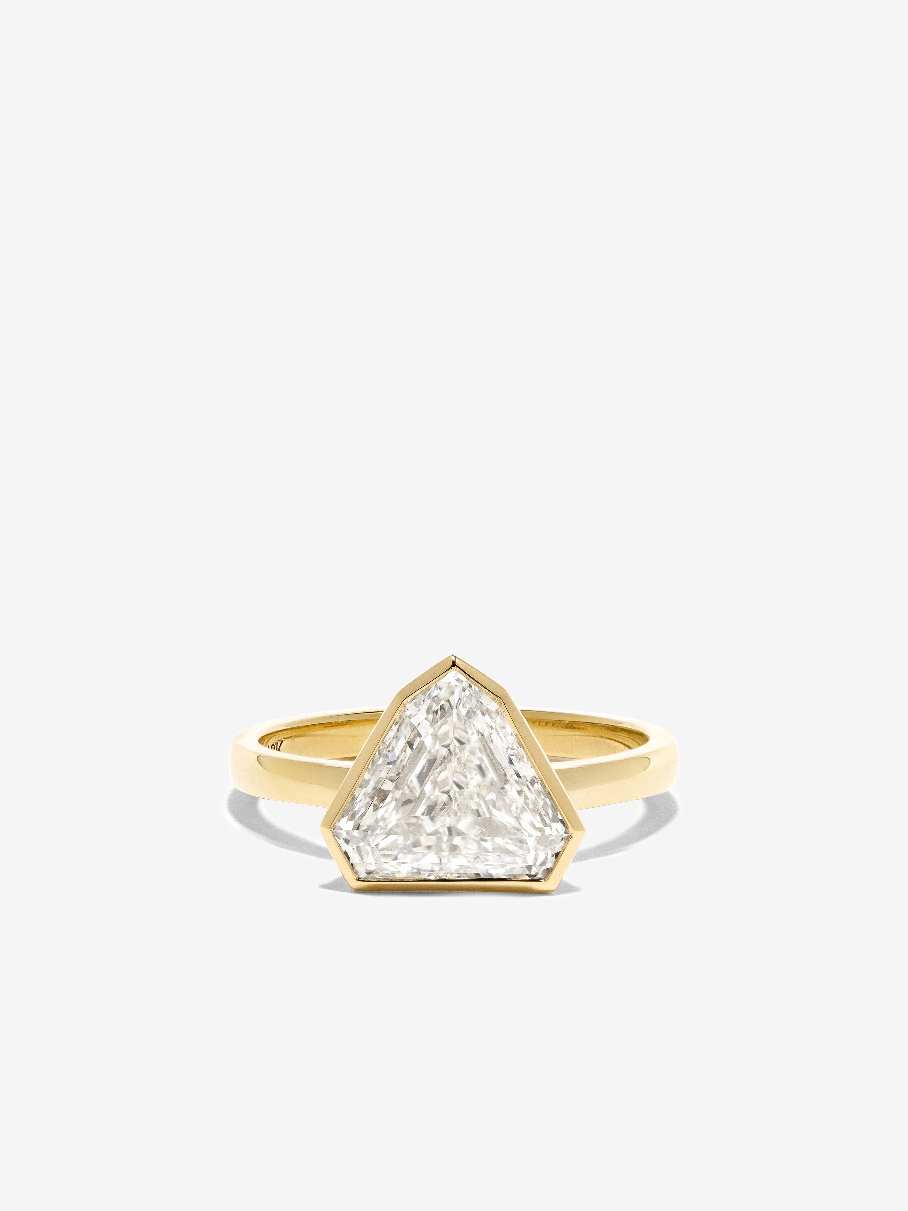 Shield Diamond Ring in Bezel – AZLEE Jewelry
