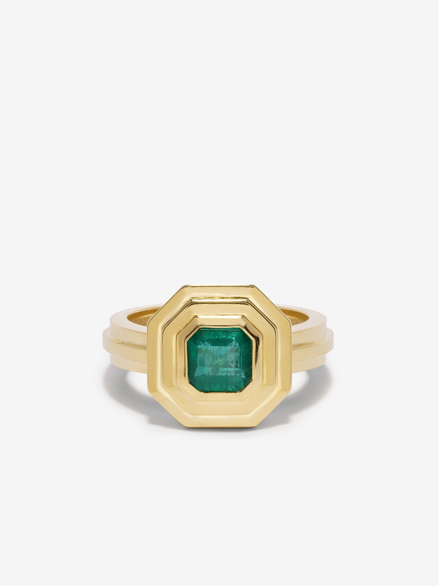Staircase 2-Tier Square Emerald Ring – AZLEE Jewelry