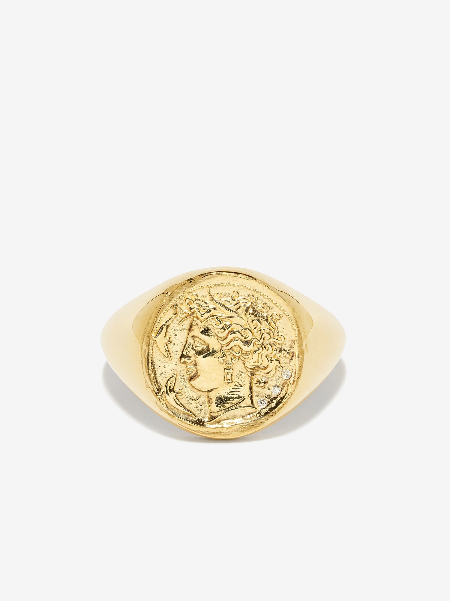 Goddess Coin Signet Ring – AZLEE Jewelry