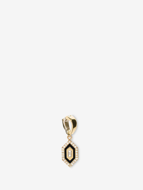 N/S Small Diamond Enamel Charm
